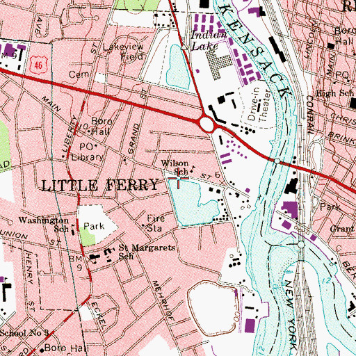 Topographic Map of Little Ferry Volunteer Ambulance Corps, NJ