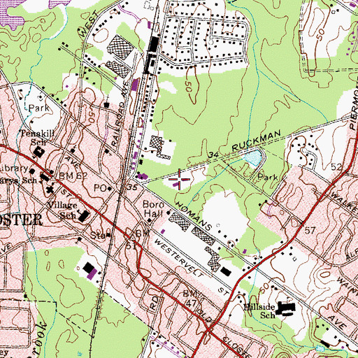 Topographic Map of Closter Volunteer Ambulance and Rescue Corps, NJ