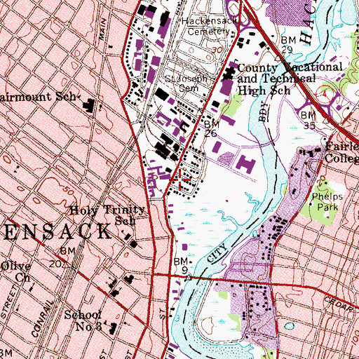 Topographic Map of Aero Ambulance Service, NJ