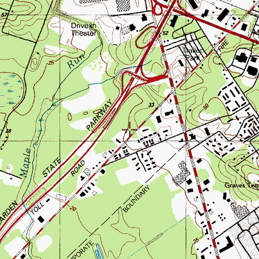 Topographic Map of Egg Harbor Township Ambulance Squad, NJ
