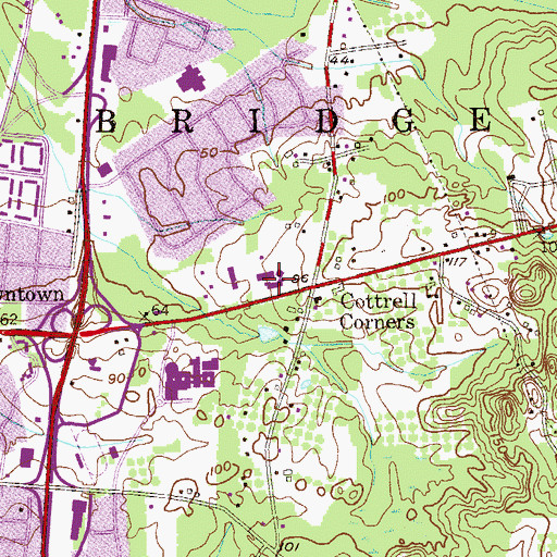 Topographic Map of Old Bridge Township Emergency Medical Services, NJ