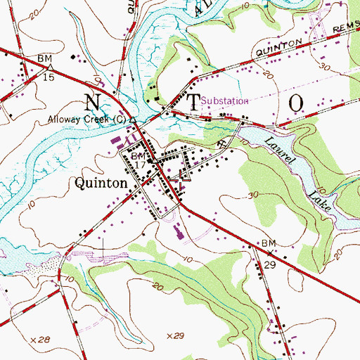 Topographic Map of Quinton Ambulance Corporation, NJ