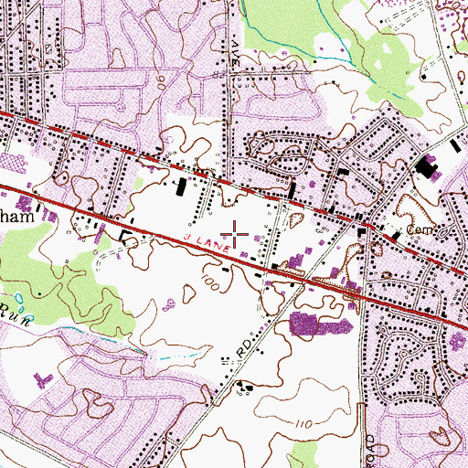 Topographic Map of Nottingham Ambulance Squad, NJ