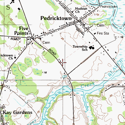 Topographic Map of Pedricktown Ambulance Squad, NJ