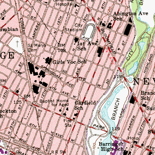Topographic Map of Advocate Services Medical Transportation, NJ