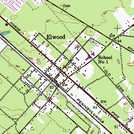 Topographic Map of Mullica Township Rescue, NJ