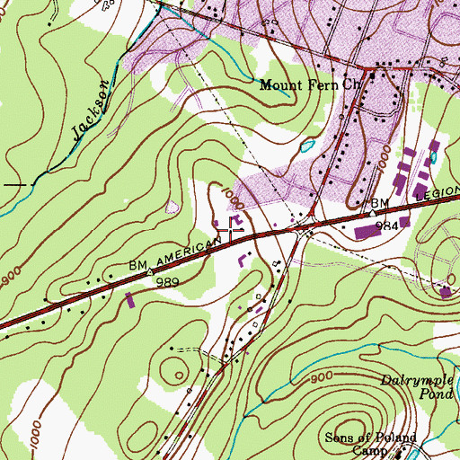 Topographic Map of Randolph Rescue Squad, NJ