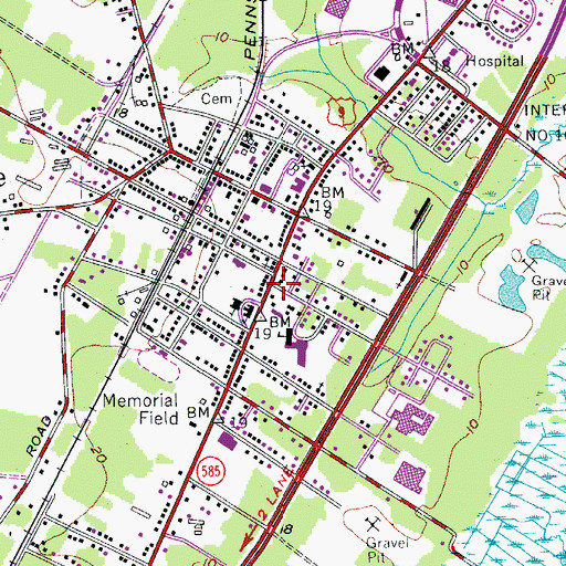 Topographic Map of Middle Township Ambulance Corps, NJ