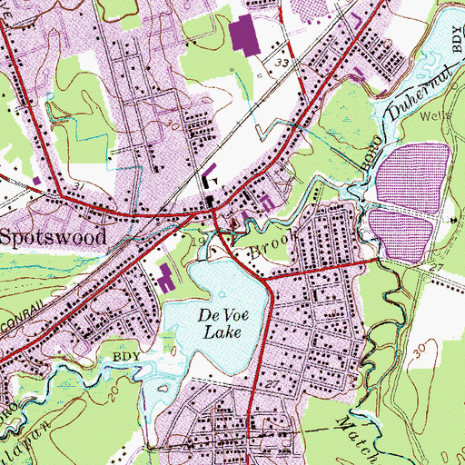 Topographic Map of Spotswood Emergency Medical Services, NJ