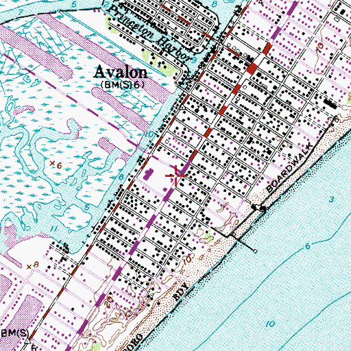 Topographic Map of Avalon Rescue Squad, NJ