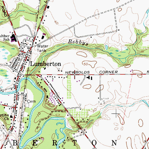 Topographic Map of Lumberton Emergency Squad, NJ