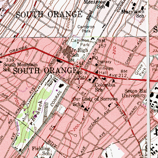 Topographic Map of South Orange Rescue Squad, NJ