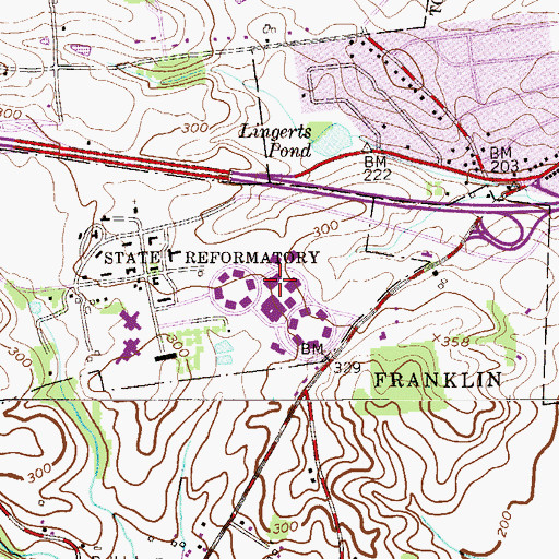Topographic Map of Hunterdon Development Center Emergency Medical Services, NJ