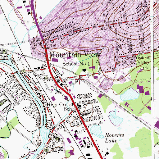 Topographic Map of Eagle Medical Services, NJ