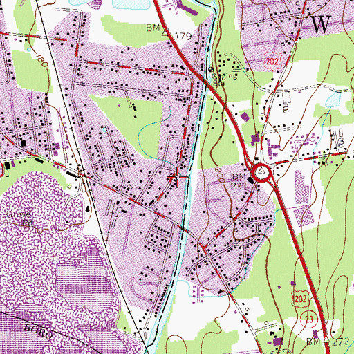 Topographic Map of Jersey Care Ambulance Service, NJ