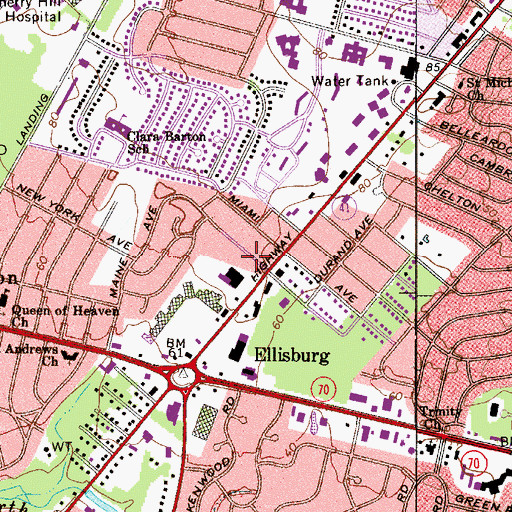 Topographic Map of Metropolitan Medical Transportation, NJ