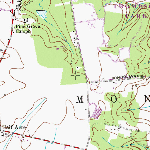 Topographic Map of Monroe Municipal Ambulance, NJ
