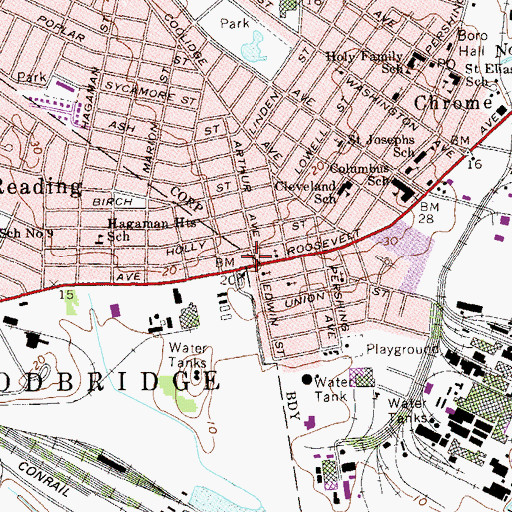 Topographic Map of Gallant Mobile Transportation, NJ