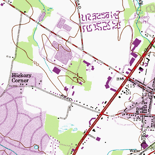 Topographic Map of East Windsor Township Rescue Squad District 1, NJ