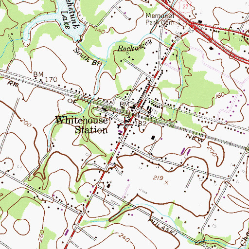 Topographic Map of Whitehouse Rescue Squad, NJ