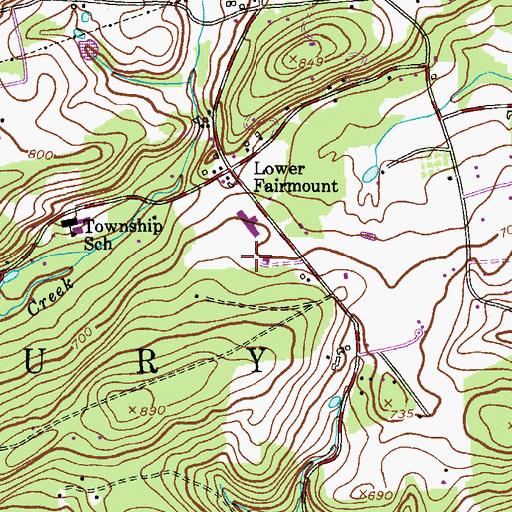 Topographic Map of Tewksbury First Aid and Rescue Squad, NJ