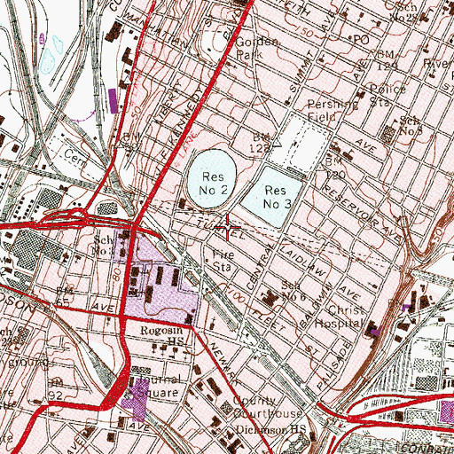 Topographic Map of Amb - U - Care Ambulance, NJ