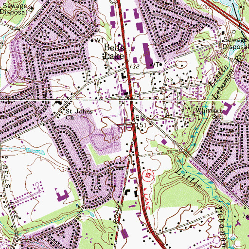 Topographic Map of Washington Township Ambulance and Rescue, NJ