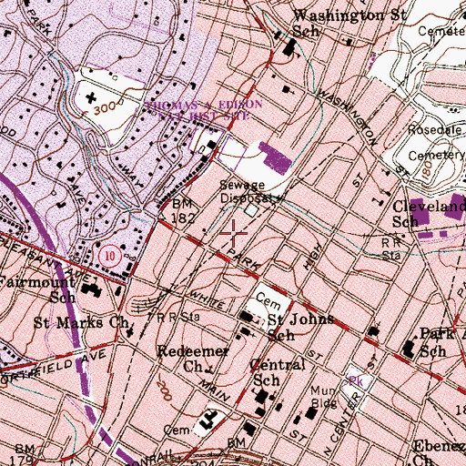 Topographic Map of Personal Care Ambulance Service, NJ