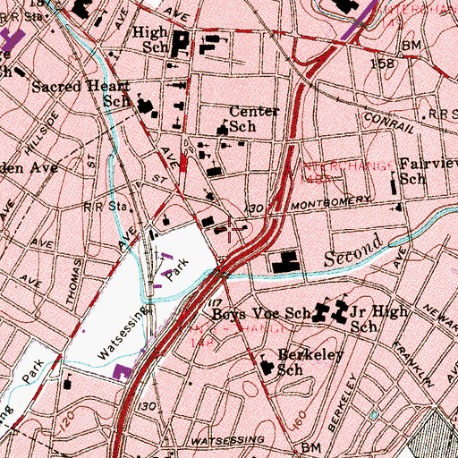 Topographic Map of Bloomfield Emergency Medical Services, NJ