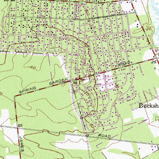 Topographic Map of Laurel Lakes Volunteer Rescue Squad, NJ