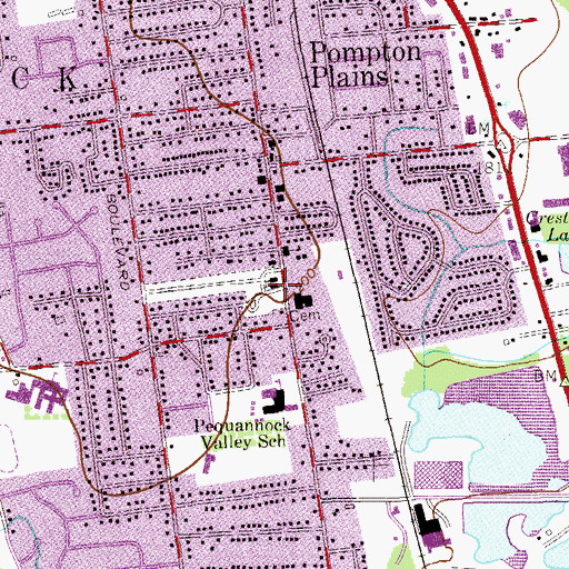 Topographic Map of Pequannock Township First Aid and Rescue Squad, NJ