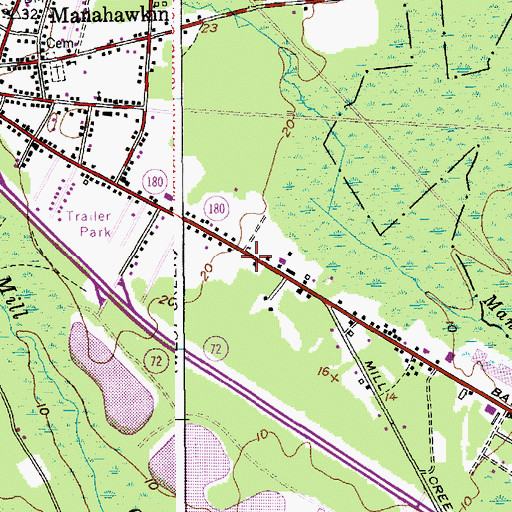 Topographic Map of Stafford Township Emergency Medical Services Station 1 Headquarters, NJ