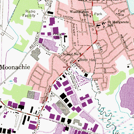 Topographic Map of Moonachie First Aid and Rescue Squad, NJ