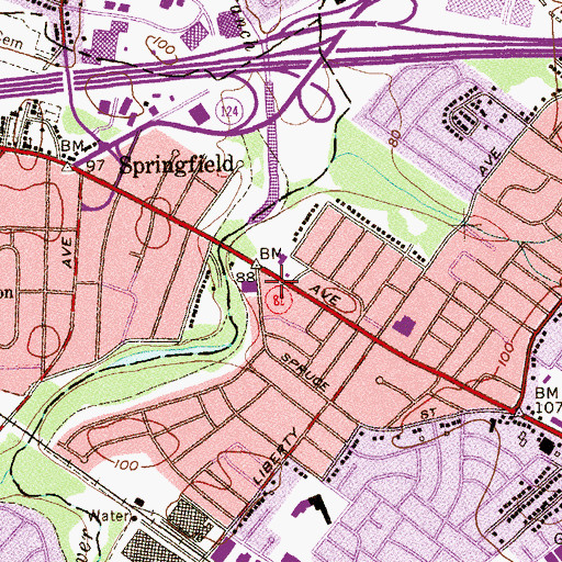 Topographic Map of Medi - Taxi, NJ