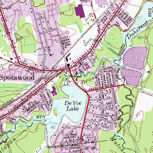 Topographic Map of Spotswood Emergency Medical Services, NJ