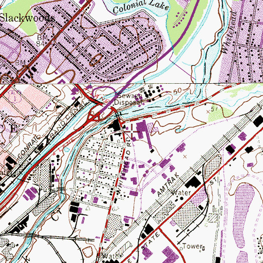 Topographic Map of Alert Ambulance Service Hamilton, NJ