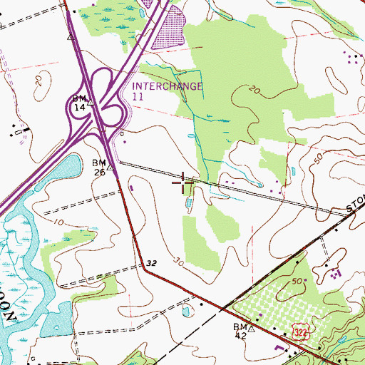 Topographic Map of Gloucester County Emergency Medical Services Station 80 - 1, NJ