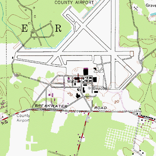 Topographic Map of Lower Township Rescue Squad, NJ
