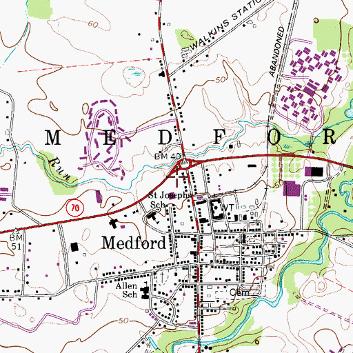 Topographic Map of Virtua Health System Emergency Medical Services Medic 33, NJ
