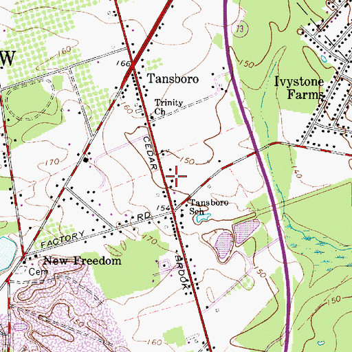 Topographic Map of Virtua Health System Emergency Medical Services Medic 42, NJ
