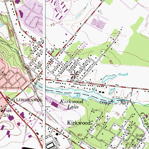 Topographic Map of Virtua Health System Emergency Medical Services Medic 41, NJ