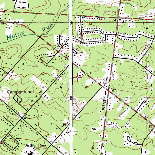 Topographic Map of Galloway Township Ambulance Squad Station 2, NJ