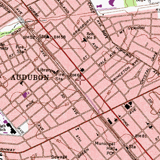 Topographic Map of Murray - Troutt Emergency Medical Services, NJ