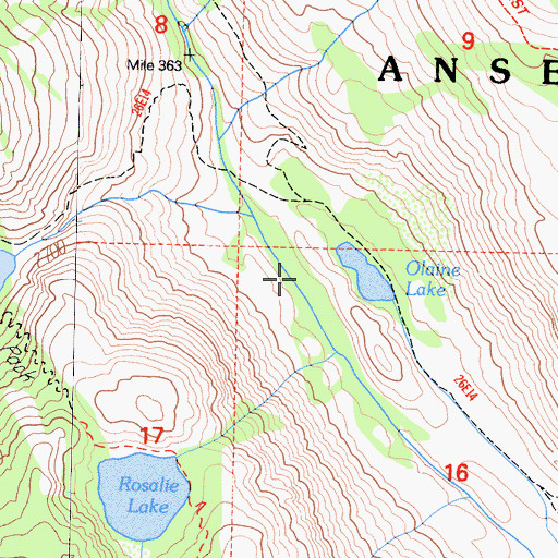 Topographic Map of Shadow Creek, CA