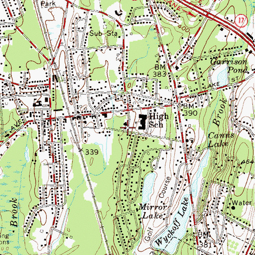 Topographic Map of Ramsey Ambulance Corps, NJ