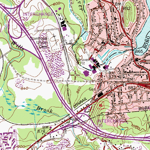 Topographic Map of Atlantic Air Ambulance, NJ