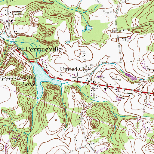 Topographic Map of Millstone Township Volunteer First Aid Squad, NJ