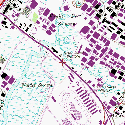 Topographic Map of Meadowlands Emergency Medical Services, NJ