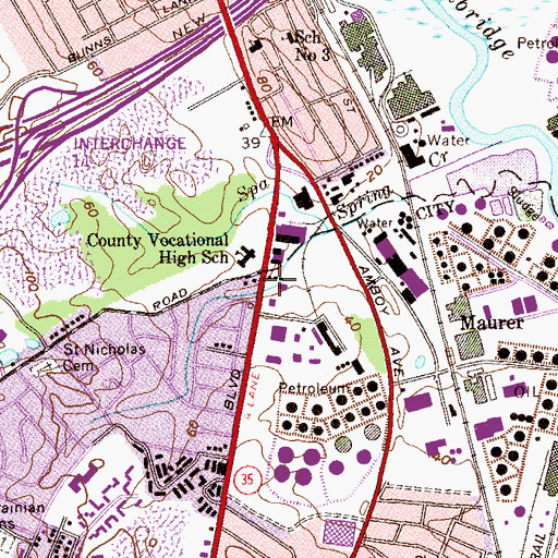 Topographic Map of Morgan First Aid Squad, NJ