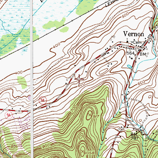 Topographic Map of Vernon Township Ambulance Squad, NJ